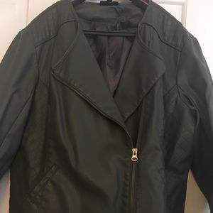 Apt 9 -XL Charcoal Faux Leather Jacket